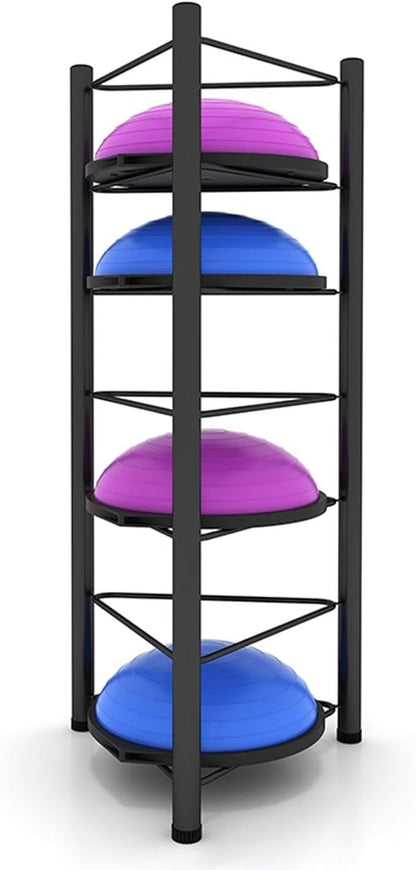 Floor Stand Storage Organizer for Balance Balls - 3/5/6/7 Tier Rack for Home Gym - Ideal for Bosu, Slam Balls, and Medicine Balls