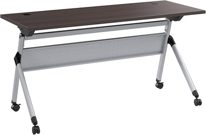 Bush Business Furniture Folding Training Table, 60 inch Desk, Commercial-Grade Bundle for Office or Classroom, Envision Collection, Gray