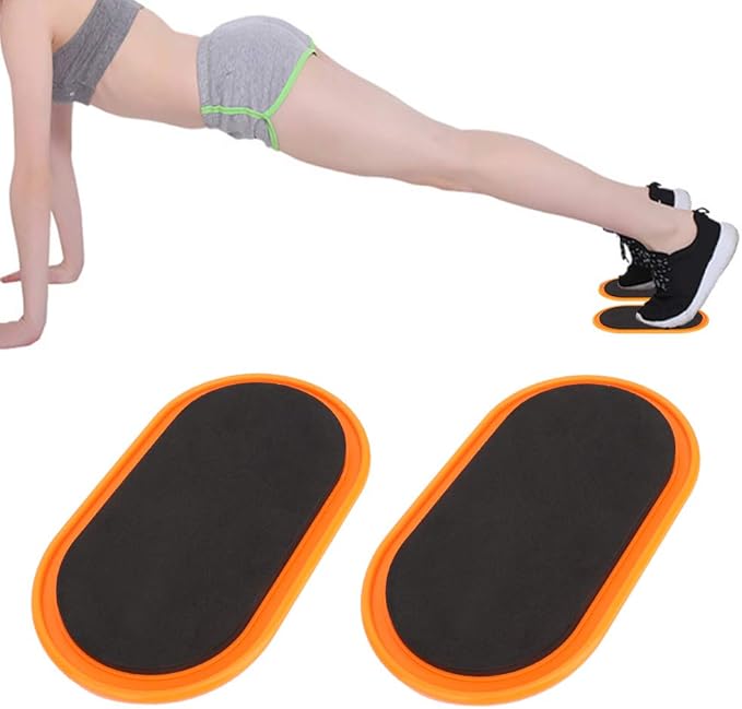 HERCHR 2Pcs Core Sliders for Working Out, Floor Sliders for Exercise, Abdominal Exercise Gliding Discs, Sliding Discs for Exercise on Hardwood Floors