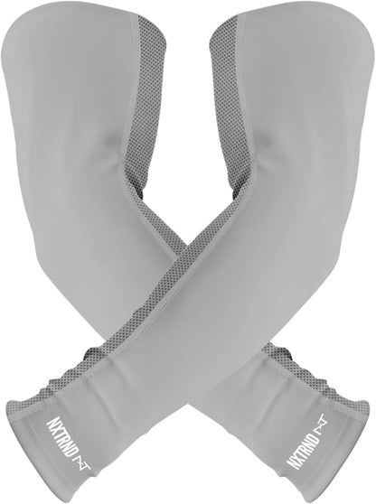 1 Pair Nxtrnd Compression Arm Sleeves for Men, Breathable Football, Basketball, Baseball Accessory, Adult & Kids