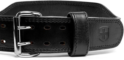 Harbinger Training Belt, Pro Leather, Full Grain Leather, 0.3 inch (7 mm) Thick, Leather, Power Belt, Muscle Training, Lifting, Deadlift, Squat