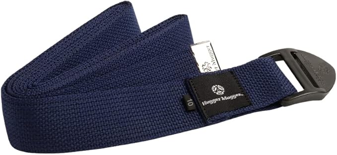 Hugger Mugger Cinch Cotton Yoga Strap - Super Strong Cotton, Quiet Cinch-Style Buckle, Long Length Great for Taller People