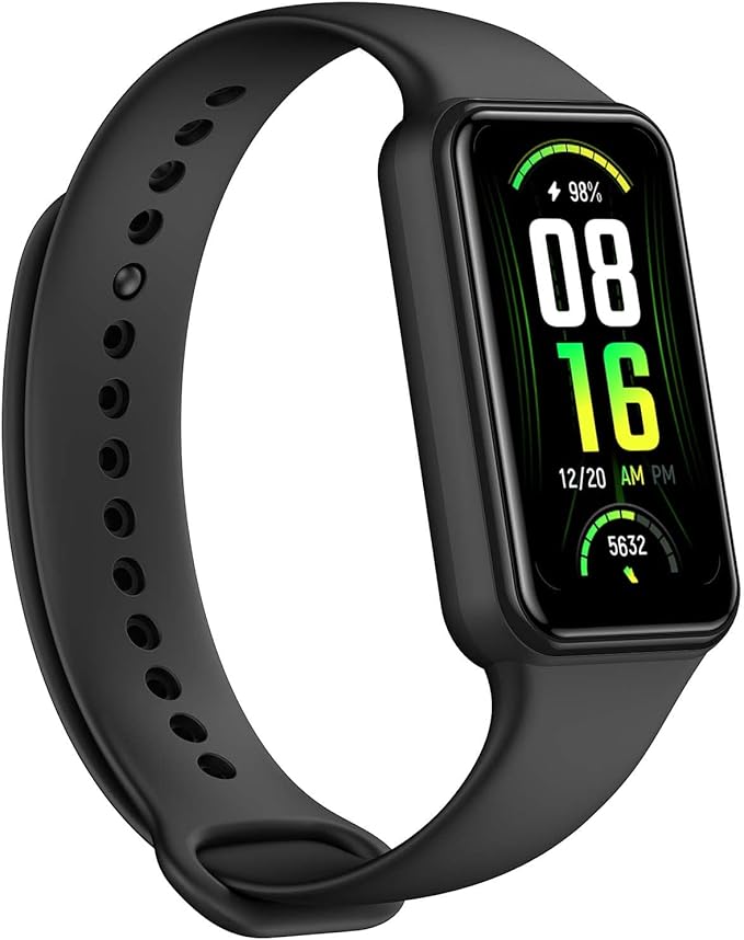 Amazfit Band 7 Activity Fitness Tracker for Men Women, 18-Day Battery Life, Alexa Built-in, 1.47”AMOLED Display, 24H Heart Rate & SPO₂ Monitoring, 120 Sports Modes, 5 ATM Water Resistant, Black