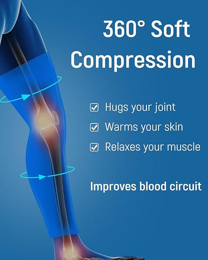Leg Compression Sleeve - Full Length Knee Sleeve Covers Thigh, Knee and Calf, Stays in Place for Sports, Soft and Elastic for Comfort, 2X-Large
