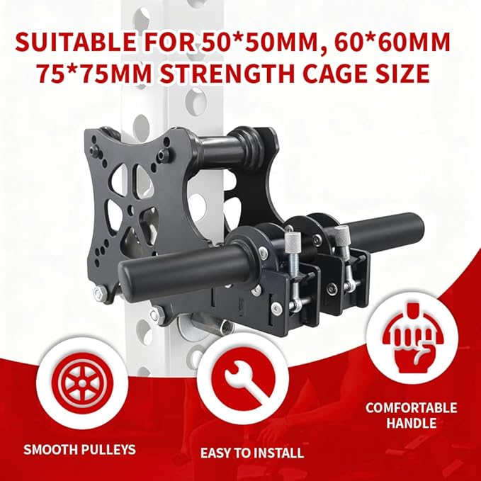 Pulley System Gym Power Rack Attachments Smith Machine Attachments Cable Pulley Attachments for Gym Home Cable Crossover Bench Press Deep Squat for 2" Olympic Barbell 2" Weight Plate