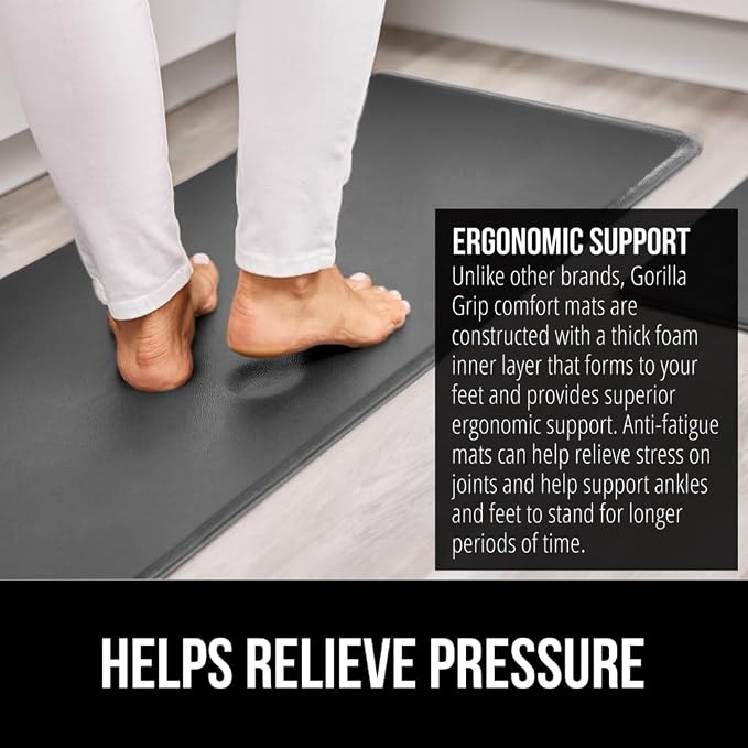 GORILLA GRIP Comfortable Cushioned Kitchen Mats