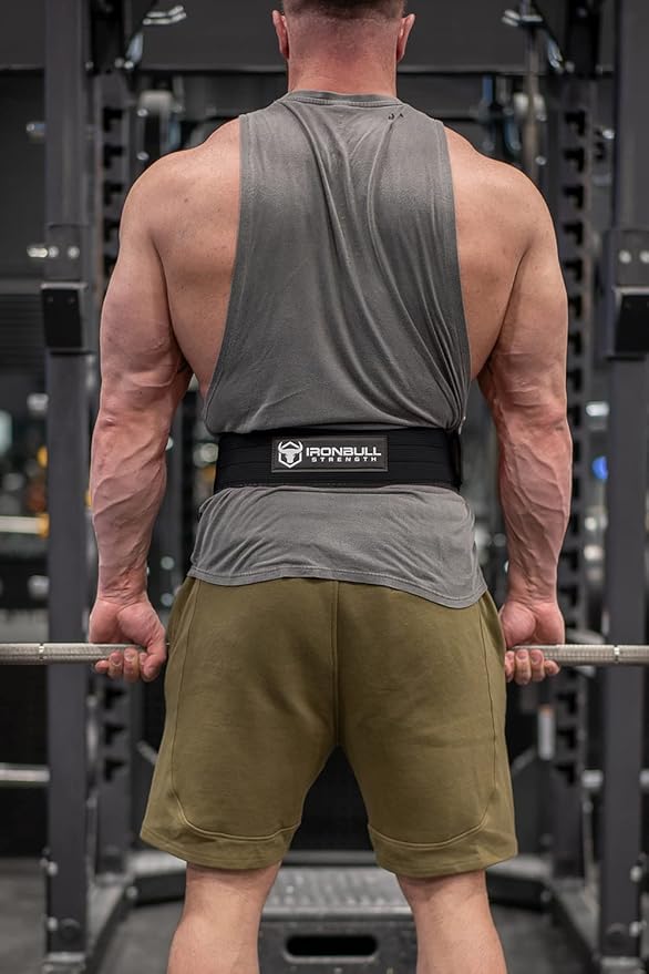 Lifting Belt for Weightlifting, Cross-Training, Olympic Lifting & Bodybuilding | Auto-Lock Padded Nylon Back Support for Squats, Deadlifts Bench Press, Gym, Workout (All Black, Medium)