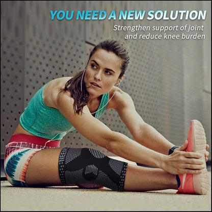 NEENCA 2 Pack Knee Braces for Knee Pain, Compression Knee Sleeves with Patella Gel Pad & Side Stabilizers, Knee Support for Meniscus Tear, Arthritis, Joint Pain, ACL, Runner, Workout