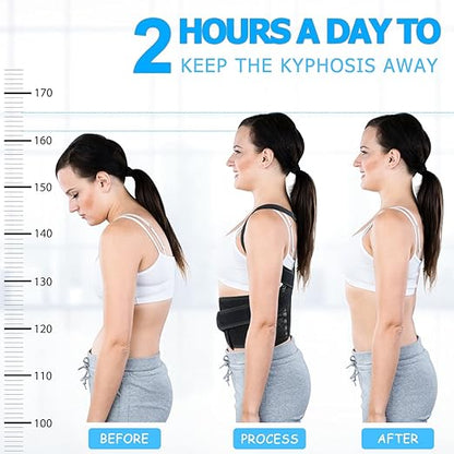 PAZAPO Posture Corrector for Men&Women - Back Brace for Lumbar Support and Upright - Breathable Back Straightener Back Corrector(Small(24-29 Inches))