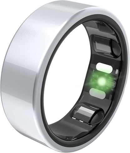 QALO QRNT Slim Smart Ring – Snug Fit – Size Up – Water-Resistant Titanium Fitness Tracker, Tracking for Sleep, Steps, HRV, Women’s Health, No Subscription Fee, iOS & Android Compatible (Silver, 06)