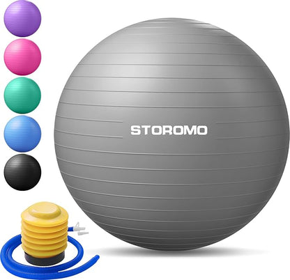 Anti-Burst Pregnancy Exercise Ball – High Weight Capacity Stability Ball for Yoga, Pilates & Labor Support, Eco-Friendly PVC Fitness Ball for Moms, Includes Pump (45cm-95cm)