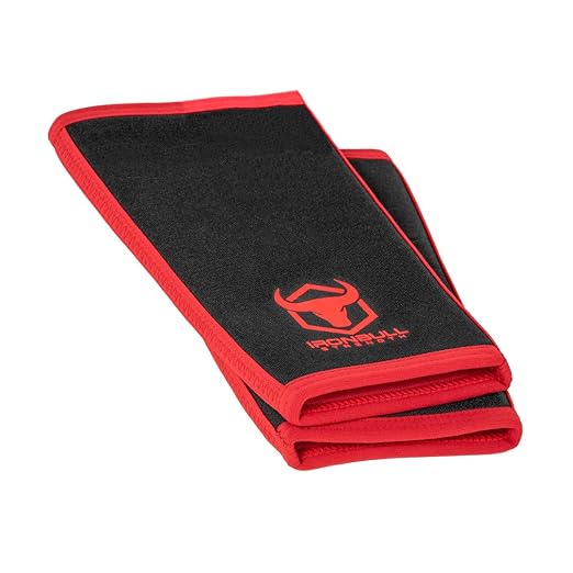 Iron Bull Strength Knee Sleeves for Powerlifting (7mm) - Weightlifting Knee Compression Sleeve for Squats - Knee Brace Support for Gym, Workout, Fitness (Small)