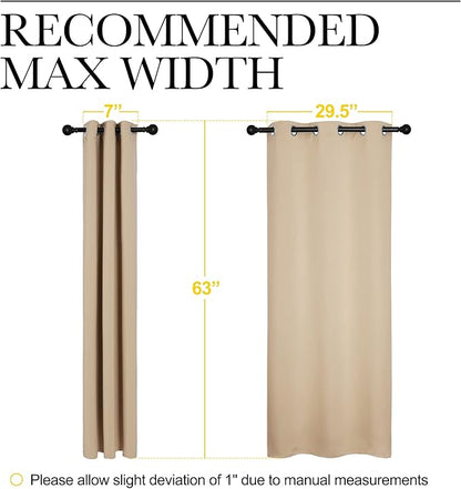 NICETOWN Room Darkening Curtain Panels for Living Room, Thermal Insulated Grommet Room Darkening Draperies/Drapes for Window (Biscotti Beige, 2 Panels, W34 x L63 -Inch)
