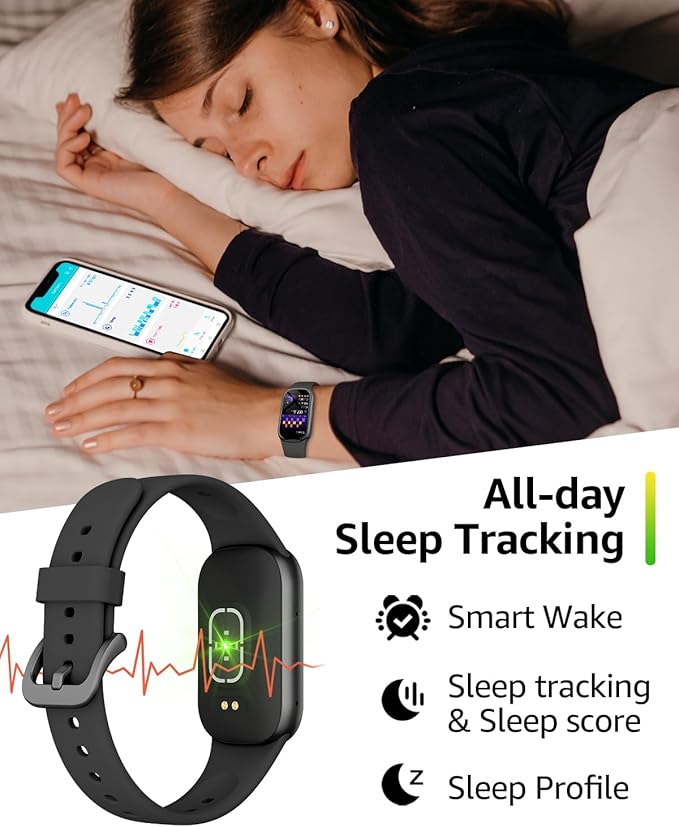 Fitness Tracker with Step Counter/Calories/Stopwatch, Activity Health Tracker with BloodPressure Heart Rate Monitor, Sleep Tracker, 137+Sport Modes, Pedometer SmartWatch, Gift for Women Men Midnight