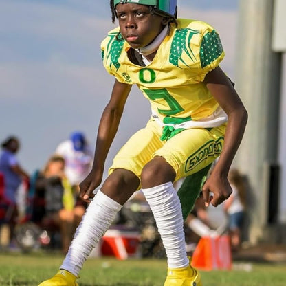 KUTFTBL Pre-Scrunched Football Leg Sleeves with Built-In Hidden Elastic Bands Performance Fabric Above or Below the Knee