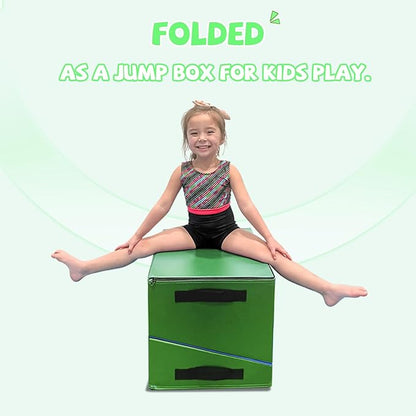 Kangaroo Hoppers Incline Gymnastics Mat, 56"x28"x15" Folding Wedge for Kids Tumbling, Skill Training, Multiple Colors Cheese Mat for Gymnastics, Home Gym Exercise