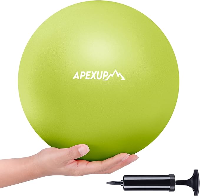 APEXUP 9 Inch Pilates Ball Small Exercise Ball for Yoga, Fitness, Balance, Core Workout, Physical Therapy
