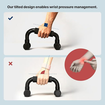 Perfect Push Up Handles for Floor 1 Pair | Home Workout Equipment for Men | Pushup Bar | Calisthenics Parallettes | Handstand Bars | Home Fitness Portable Workout Equipment | Strength Training | Gym Equipment for Home Gym Essentials