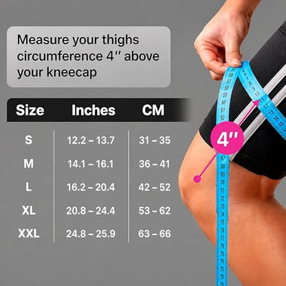 Knee Brace for Women and Men – Knee Compression Sleeve for Meniscus Tear, ACL, Arthritis Pain Relief, Patella Pad & Side Stabilizers – Please Check How To Size Video (Orange, X-Large)