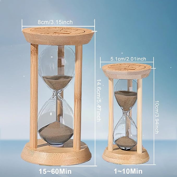 Wood Sand Timer,30 Minute Hourglass,Brown Sandglass 30 Min,Mini Sand Watch,Reloj de Arena 30 Minuto for Toothbrush Timer,Cooking,Baking,Game, Gift