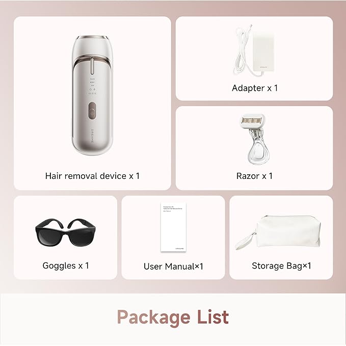 Dreame Nova IPL Hair Removal with Dual-Lamp 27J Output, Sapphire ICE Cooling, 3.9cm² Window, 0.2s Flash, Adaptizone AI Detection, Photon Skincare, Up to 96% Reduction Full-Body for Women and Men
