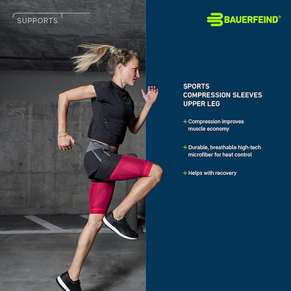 Bauerfeind Sports Compression Upper Leg Sleeves (1 Pair) - Thigh & HamstringCompression for Improved Blood Circulation