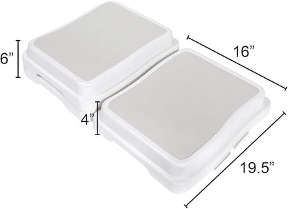SUPPORT PLUS Stackable Bathtub Steps for Seniors Toilet Stool Bed Steps for High Beds for Adults - Set of 3 Steps