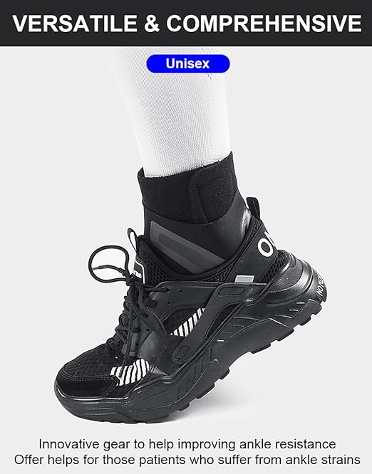 SUJAYU 2 Pack Ankle Brace & Elastic Supports for Men & Women, Ankle Support Ankle Compression Sleeve, Ankle Wrap Ankle Sleeve Ankle Brace for Sprained Ankle (Black, Small)