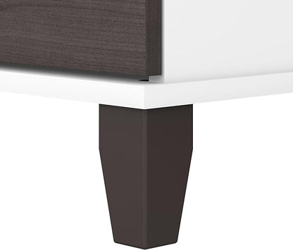 Bush Furniture Somerset 5 Shelf Bookcase in Storm Gray, Tall Bookshelf, Large Book Shelf for Living Room, Home Office, or Entryway