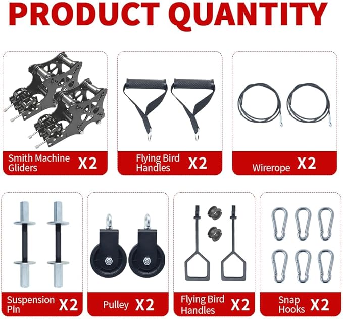 Pulley System Gym Power Rack Attachments Smith Machine Attachments Cable Pulley Attachments for Gym Home Cable Crossover Bench Press Deep Squat for 2" Olympic Barbell 2" Weight Plate