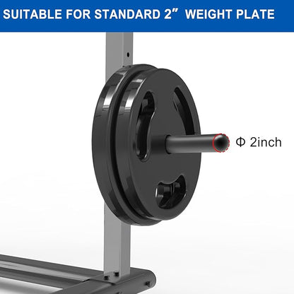 Kipika J-Hooks for Squat/Power Rack, Weight Plate Holder Set for 2" x 2" or 3" x 3" Power Rack, Heavy Duty J-Cups Barbell Holder & Weight Storage