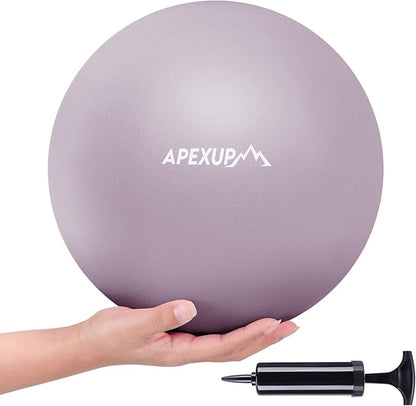 APEXUP 9 Inch Pilates Ball Small Exercise Ball for Yoga, Fitness, Balance, Core Workout, Physical Therapy