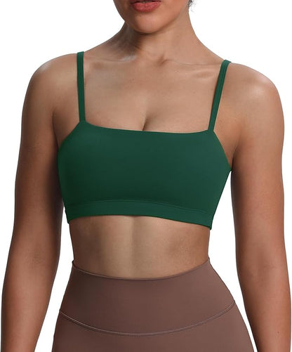 Aoxjox Women's Workout Bandeau Bras Training Fitness Running Yoga Crop Tank