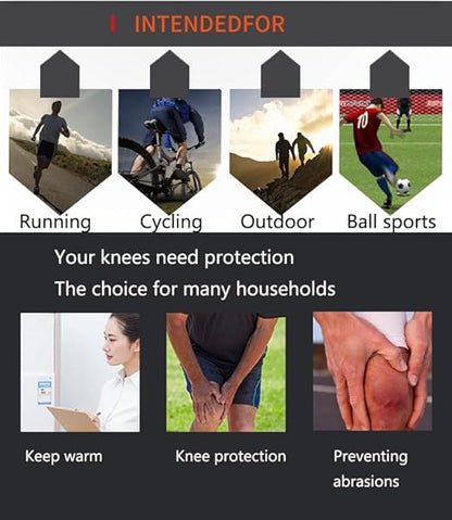 Bamboo Compression Knee Sleeve - Knee Sleeves for Women Men Knee Pain - Elastic Warm Knee Brace (Gray, Medium)