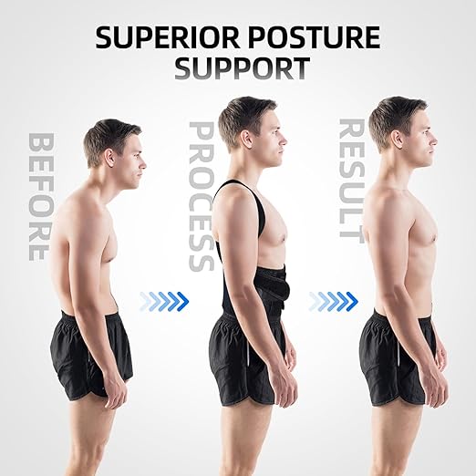 Upgraded Posture Corrector for Women & Men, Back Brace for Upper/Lower Back Pain, Herniated Disc, Sciatica,Adjustable Support & Bionic Panel L (34"-38")