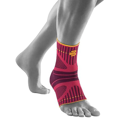 Bauerfeind Sports Ankle Support Dynamic - Ankle Compression Sleeve for Freedom of Movement - 3D AirKnit Fabric for Breathability - Premium Quality & Washable (M, Pink)
