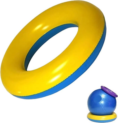 Yoga Ball - Base, Fixed Ring Anti slip Stability, Suitable for Home, Gym, Office, Improving Back Pain, Providing Balance, PVC (1PCS）