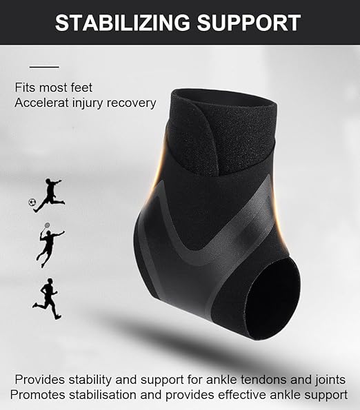 SUJAYU 2 Pack Ankle Brace & Elastic Supports for Men & Women, Ankle Support Ankle Compression Sleeve, Ankle Wrap Ankle Sleeve Ankle Brace for Sprained Ankle (White, Small)