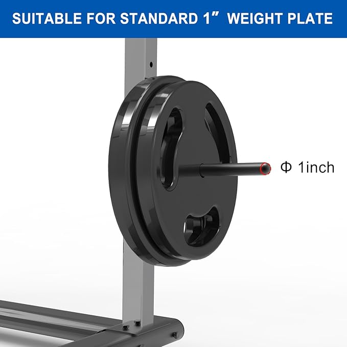 Kipika J-Hooks for Squat/Power Rack, Weight Plate Holder Set for 2" x 2" or 3" x 3" Power Rack, Heavy Duty J-Cups Barbell Holder & Weight Storage