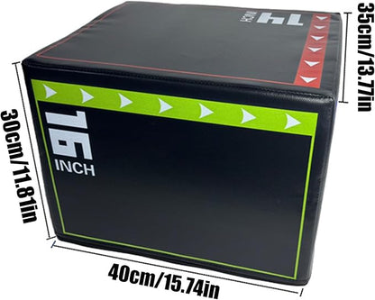 Plyo Jump Box - Athletic Jump Platforms, Shock-Absorbing Exercise Deck, Workout Agility Station, Fitness Step Surfaces | Training Equipment Usage Plyometric Power Speed Endurance for Indoor Gym Use