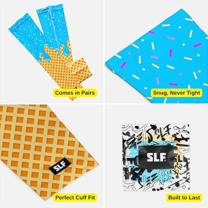 SLEEFS Arm Sleeves for Kids - Athletic Sports Sleeve for Youth Boys and Girls - UV Protection - Football Baseball Basketball