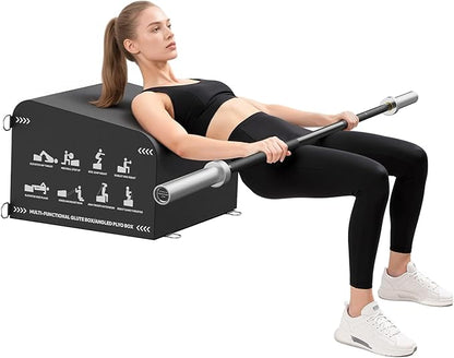 HANDBODE Hip Thrust Bench, Multi-Functional Slip-Free Hip Thrust Machine for Glute Bridge, Box Jump, Push-Ups, Squat, Ab Exercise, Suitable for Home & Gym
