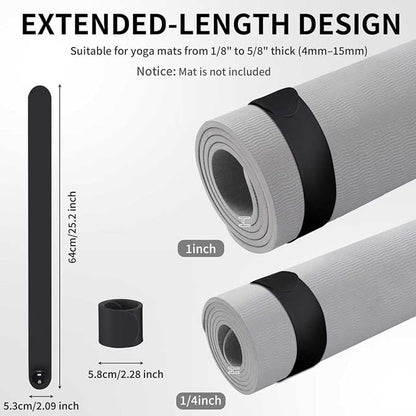 Yoga Mat Carrier Strap, Adjustable Thick Straps Sling for Carrying Large Mats, Stretching Band