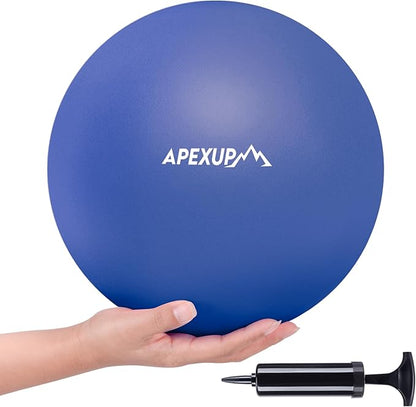 APEXUP 9 Inch Pilates Ball Small Exercise Ball for Yoga, Fitness, Balance, Core Workout, Physical Therapy
