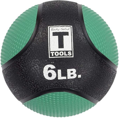 Body-Solid Rubber Medicine Ball - Superior Grip, Textured Surface, Adjustable Air Pressure Fitness Balls - Ideal for Cardio and Core Exercise in Home & Gym Workouts
