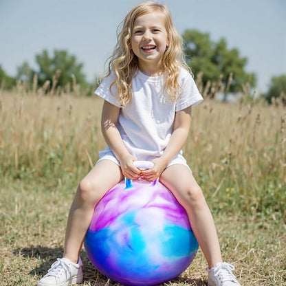 PlayZap Hopper Balls for Kids 6-12, 20 Inches Bouncy Ball with Handle, 20" Inflatable Bouncing Hopper, 50cm Bouncing Toys, Outdoor Hopping Toys for Girls Boys Gifts