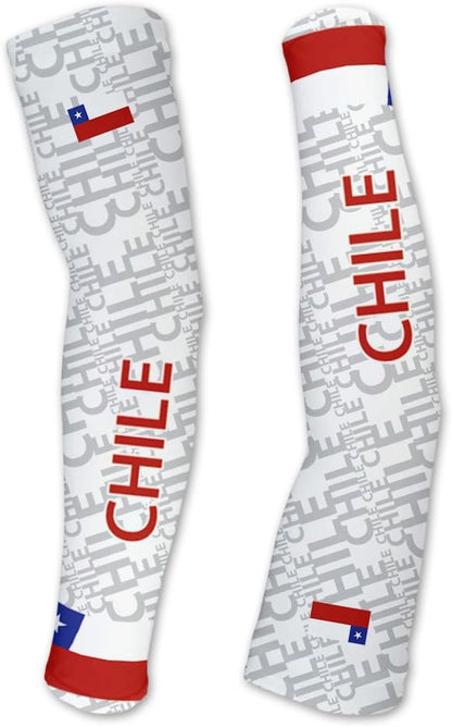 ScudoPro Chile Compression Arm Sleeves UV Protection Unisex - Walking - Cycling - Running - Golf - Baseball - Basketball