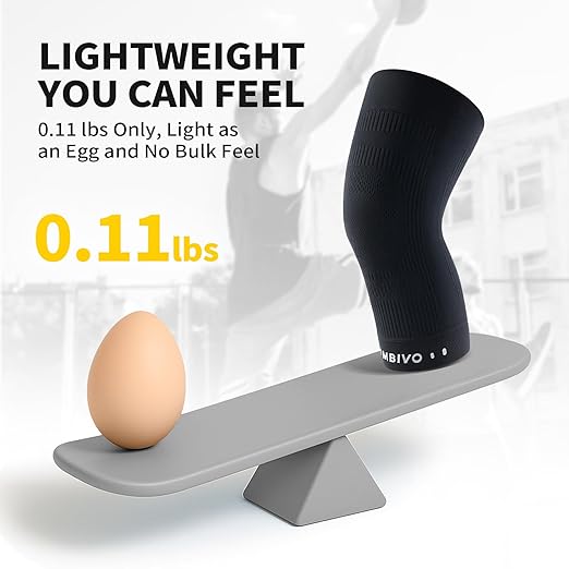 CAMBIVO Knee Brace for Women and Men (2 Pack), Ultra-Thin Lightweight Knee Compression Sleeve (Black, Large)