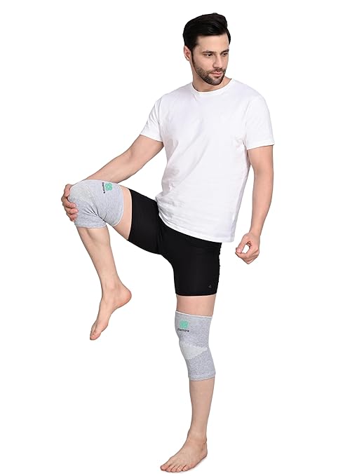 Bamboo Knee Compression Sleeve for Men and Women Bamboo Knee Brace for Men and Women Knee Pain, Gym, Running, Basketball, Meniscus Tear, Sports, Joint Pain Relief, Injury Recovery (30-36cmThigh) (Small)