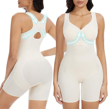 Slimers Posture Corrector Shapewear Bodysuit : Posture Bra Shapewear Tummy Control - Upper Back Support Body Shaper